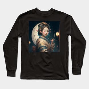 Japanese moon girl Long Sleeve T-Shirt